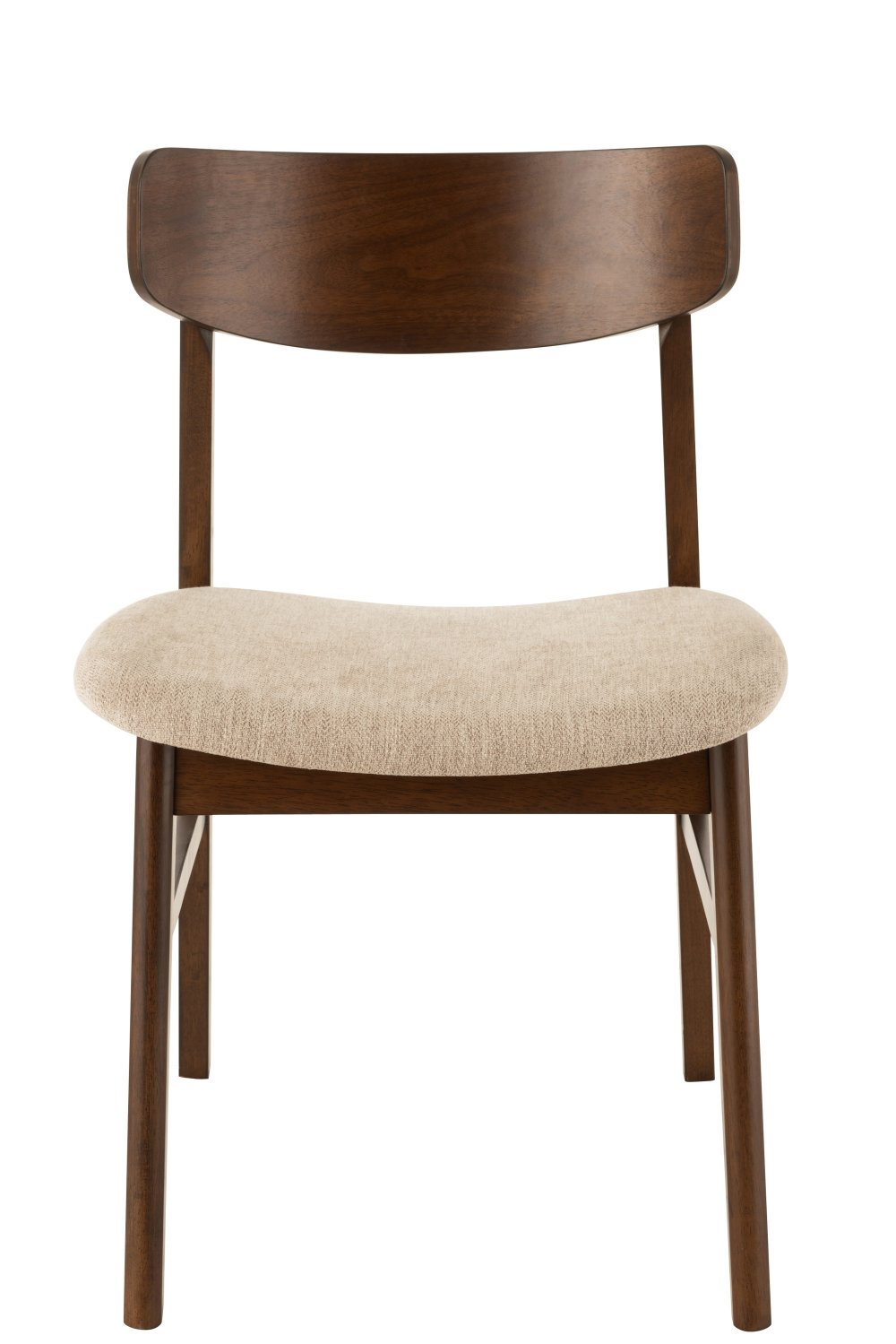 Chaise vintage KENU en bois hévéa et métal noir.